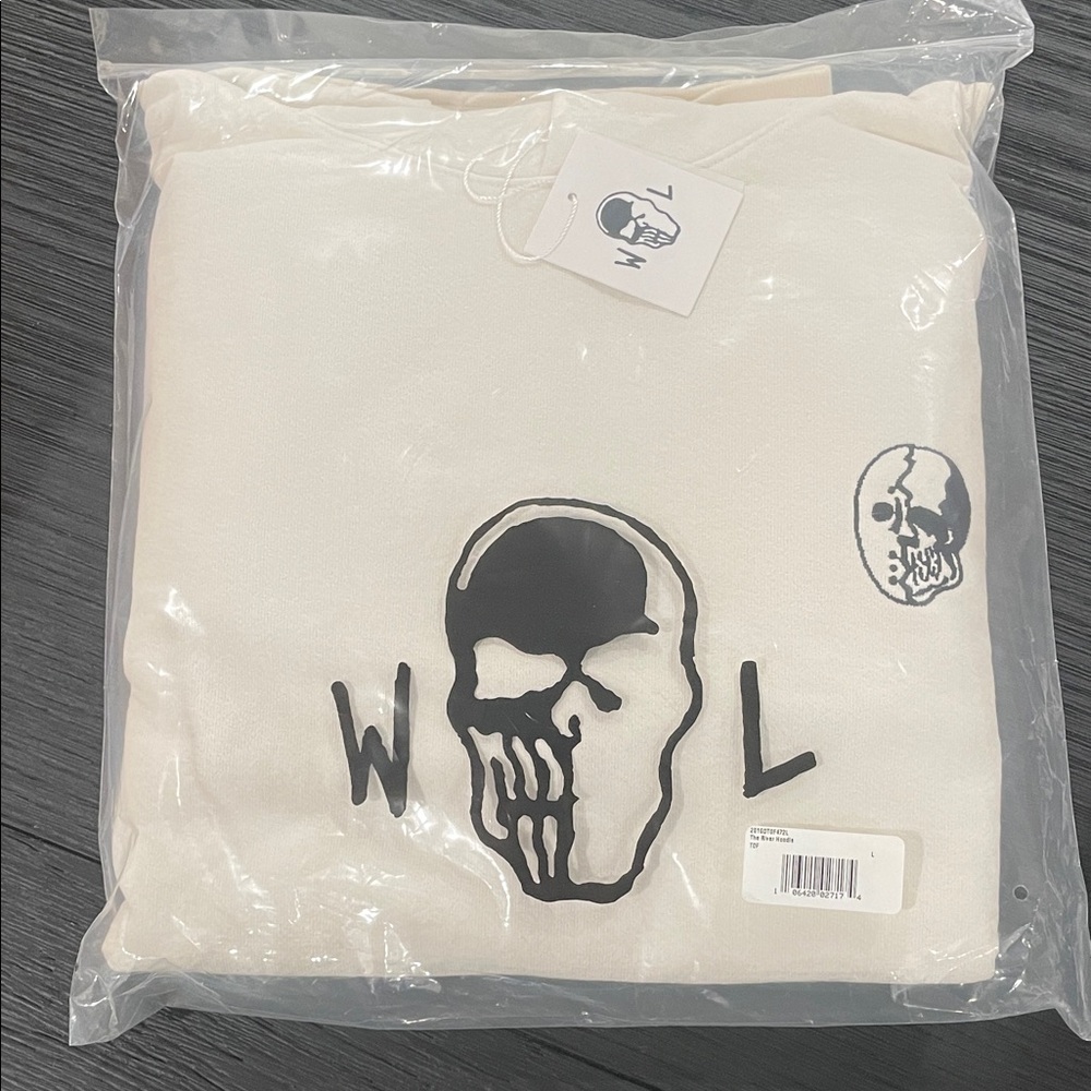 WL Skull Graphic Hooded Sweatshirt - White